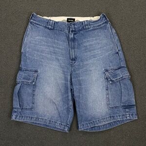 Beams x Dickies Denim Shorts Mens Medium Blue Cargo Baggy Relaxed Jorts